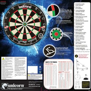 Unicorn Eclipse Pro 2 Bristle Dartboard - Box Back - Dartscheiben-Testsieger.de